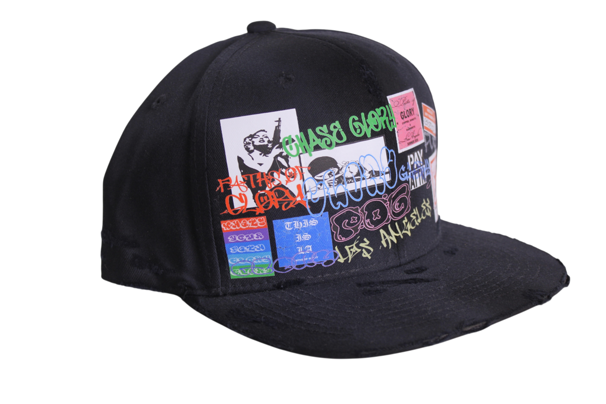 TAGGED UP HAT IN FADED BLACK