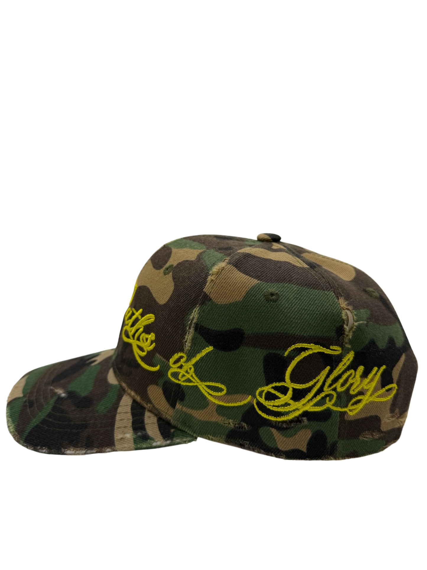 WAR hat in Classic Woodland Multi Camo w/ Yellow