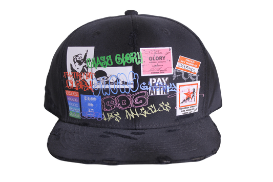 TAGGED UP HAT IN FADED BLACK