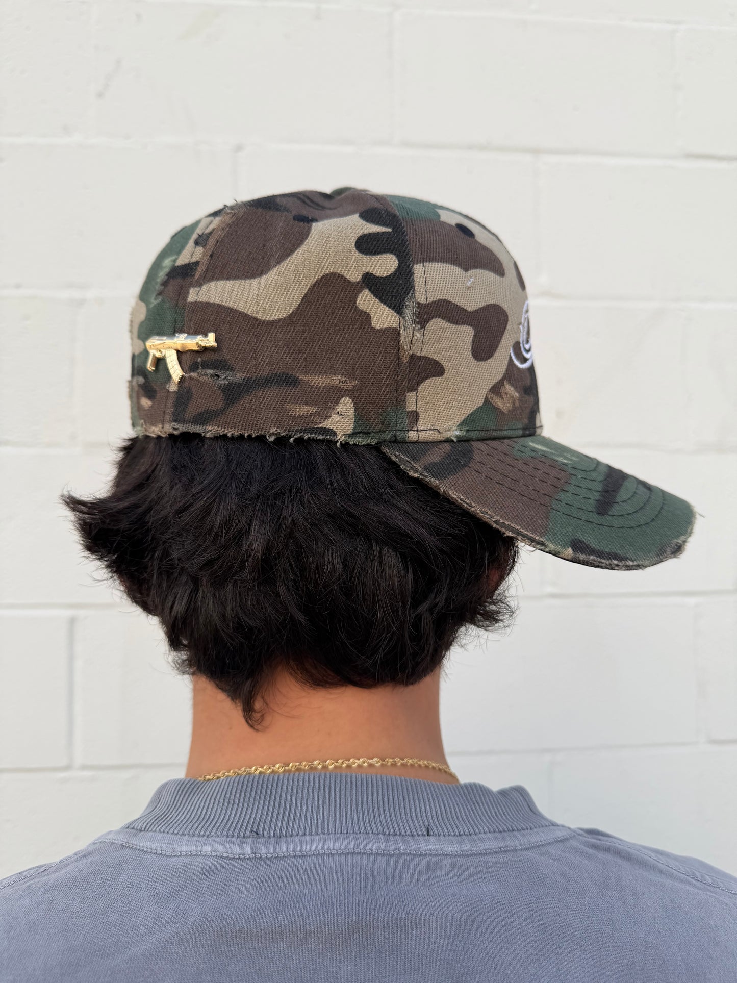 "WAR" hat in Classic Woodland Camo